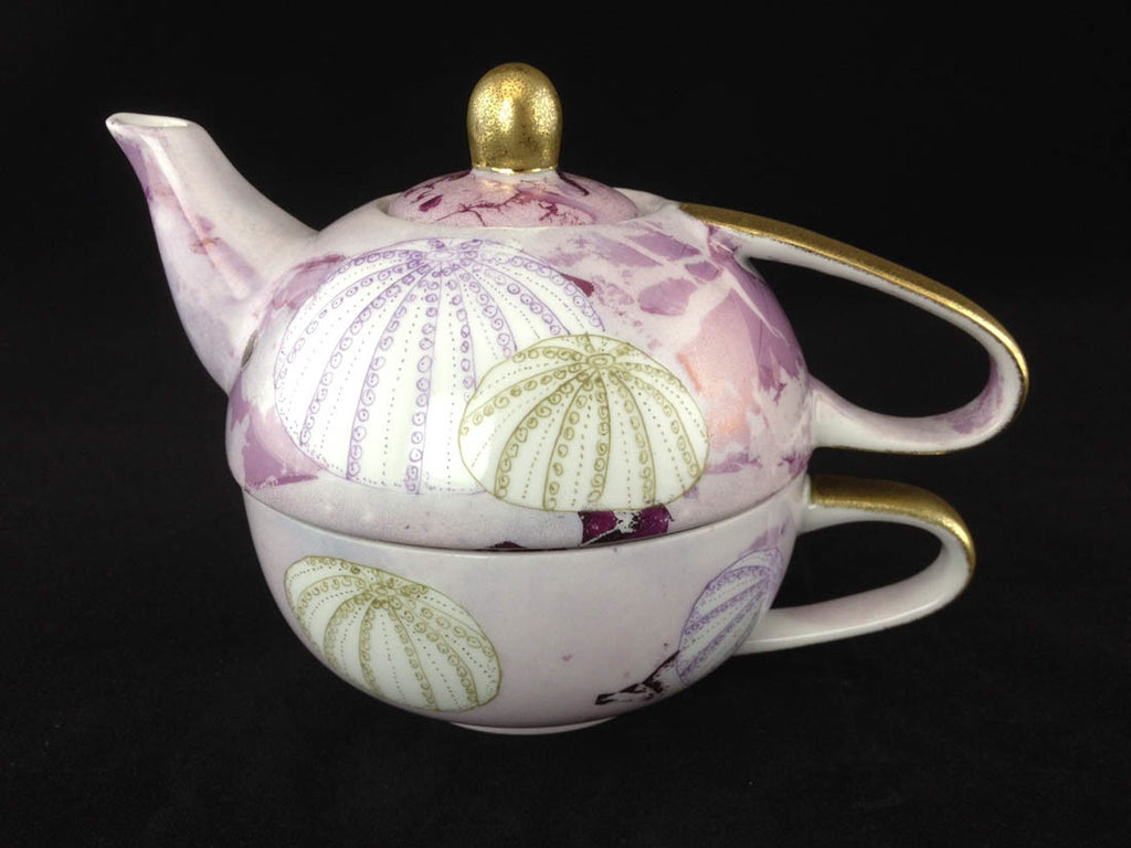 Isabelle Lafargue artwork 'Sea Urchin Teapot (2 in 1) with 18k gold' at Gallery78 Fredericton, New Brunswick