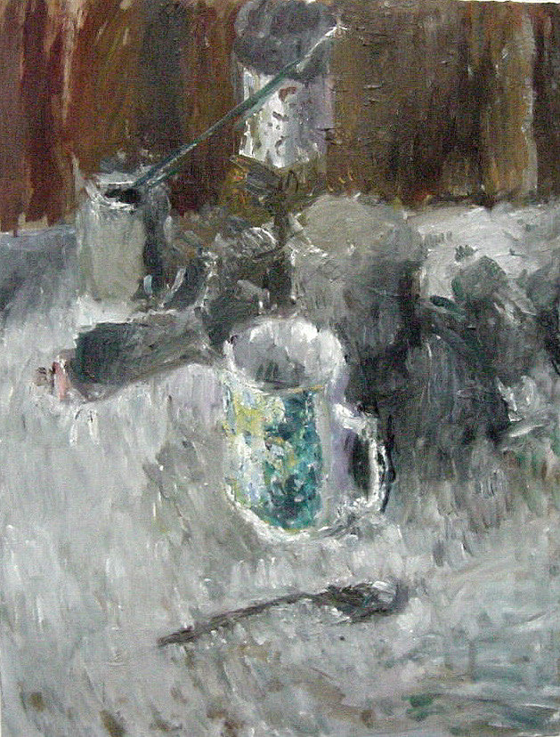 Stephen May artwork 'Van Gogh Mug and Spoon' at Gallery78 Fredericton, New Brunswick