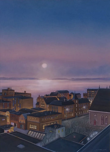 Vicki  MacLean artwork 'From the Hotel Window' at Gallery78 Fredericton, New Brunswick